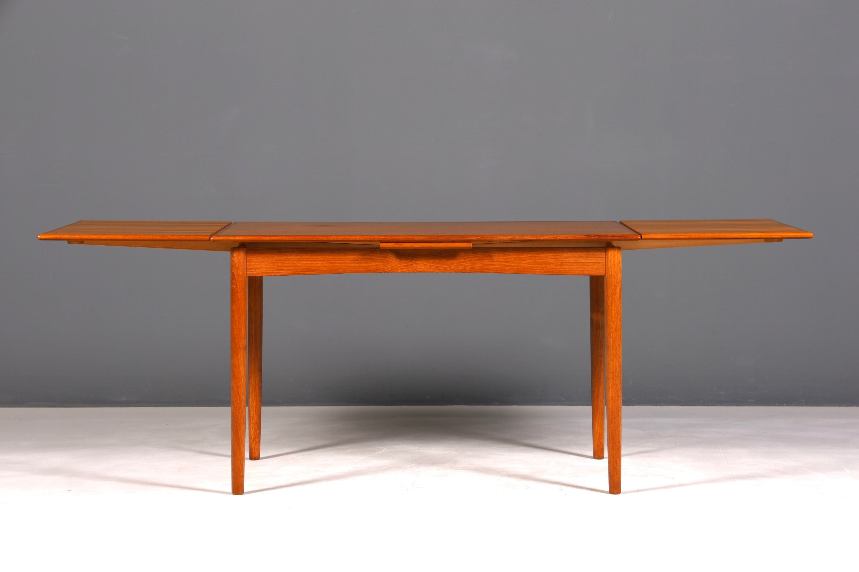 F903 Finish cm Traumhafter Mid Century Esstisch ausziehbarer Danish Design Teak Holz Küchentisch Esszimmer Tisch