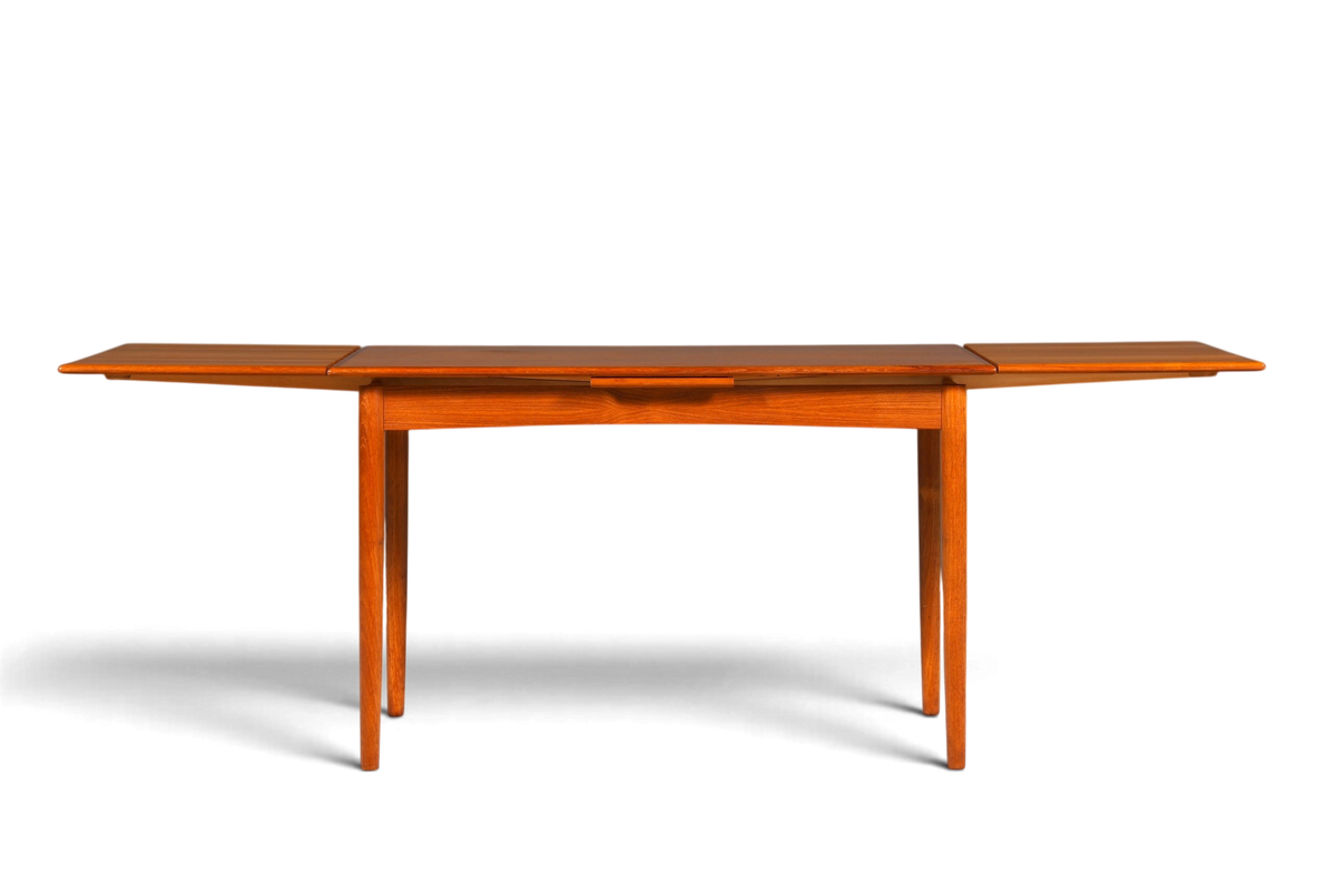 F903 Finish cm Traumhafter Mid Century Esstisch ausziehbarer Danish Design Teak Holz Küchentisch Esszimmer Tisch