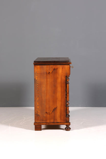 F855 Finish Wunderschöne Gründerzeit Kommode Louis Philippe Nussbaum Schubladen Kommode Sideboard um 1880