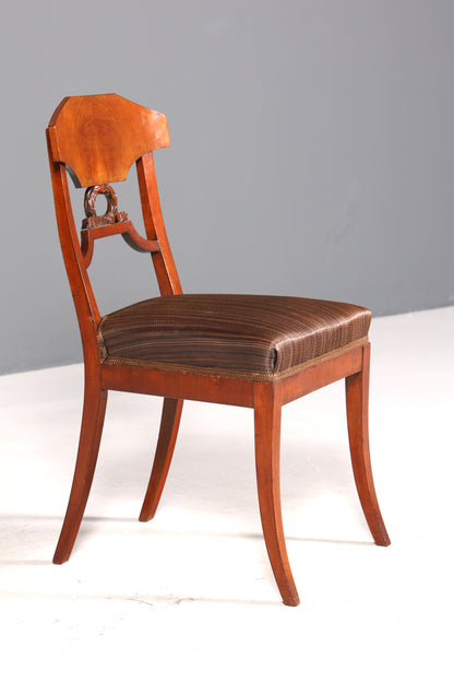 Chaise Biedermeier onirique, chaise de cuisine ancienne, chaise secrétaire en bois véritable, chaise de salle à manger, 1 sur 2