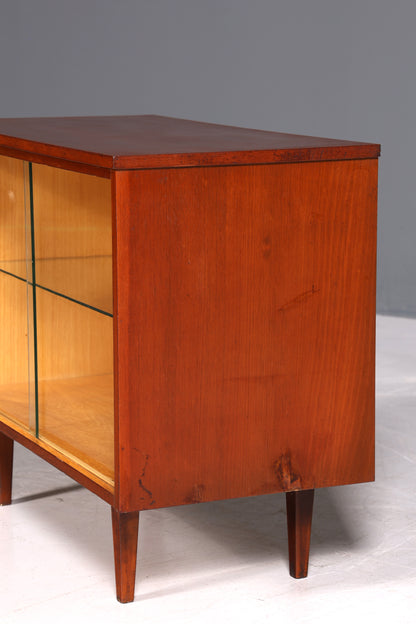 Magnifique vitrine vintage du milieu du siècle, bibliothèque rétro.