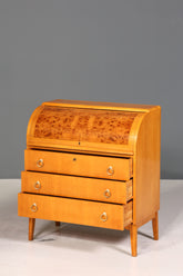 Wunderschöner Mid Century Rollladen Sekretär echt Holz Büro Schrank Retro Schreibkommode