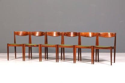 6x Mid Century Palisander Holz Stühle Henry W. Klein Bramin Made in Denmark Danish Design
