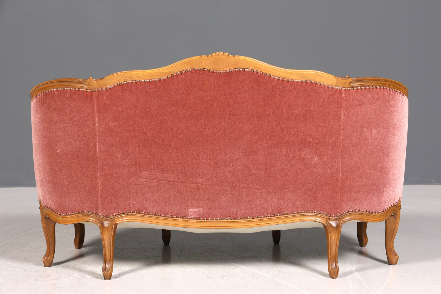 Magnifique canapé Chippendale, canapé de style baroque, tissu velours, méridienne 2 places