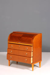 Stilvoller Mid Century Rollladen Sekretär echt Holz Büro Schrank Vintage Schreibkommode