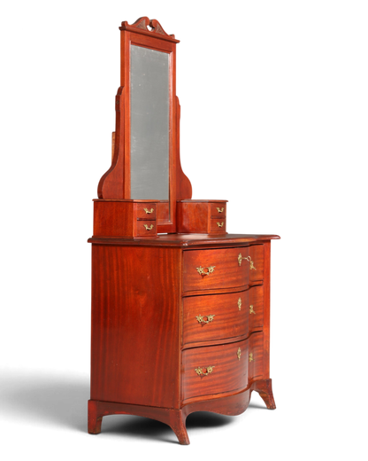 Wunderschöne Englische Kommode mit Spiegelaufsatz Barock Stil Frisierkommode Holz Schrank Flurschrank