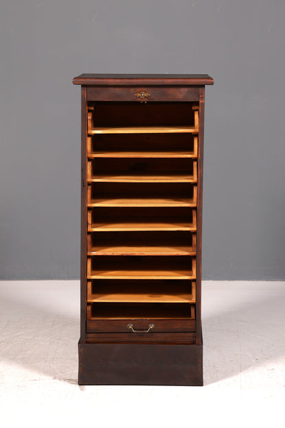 Schlichter Bauhaus Rollladenschrank Jalousieschrank Aktenschrank Art Deco Büroschrank Antik Vintage