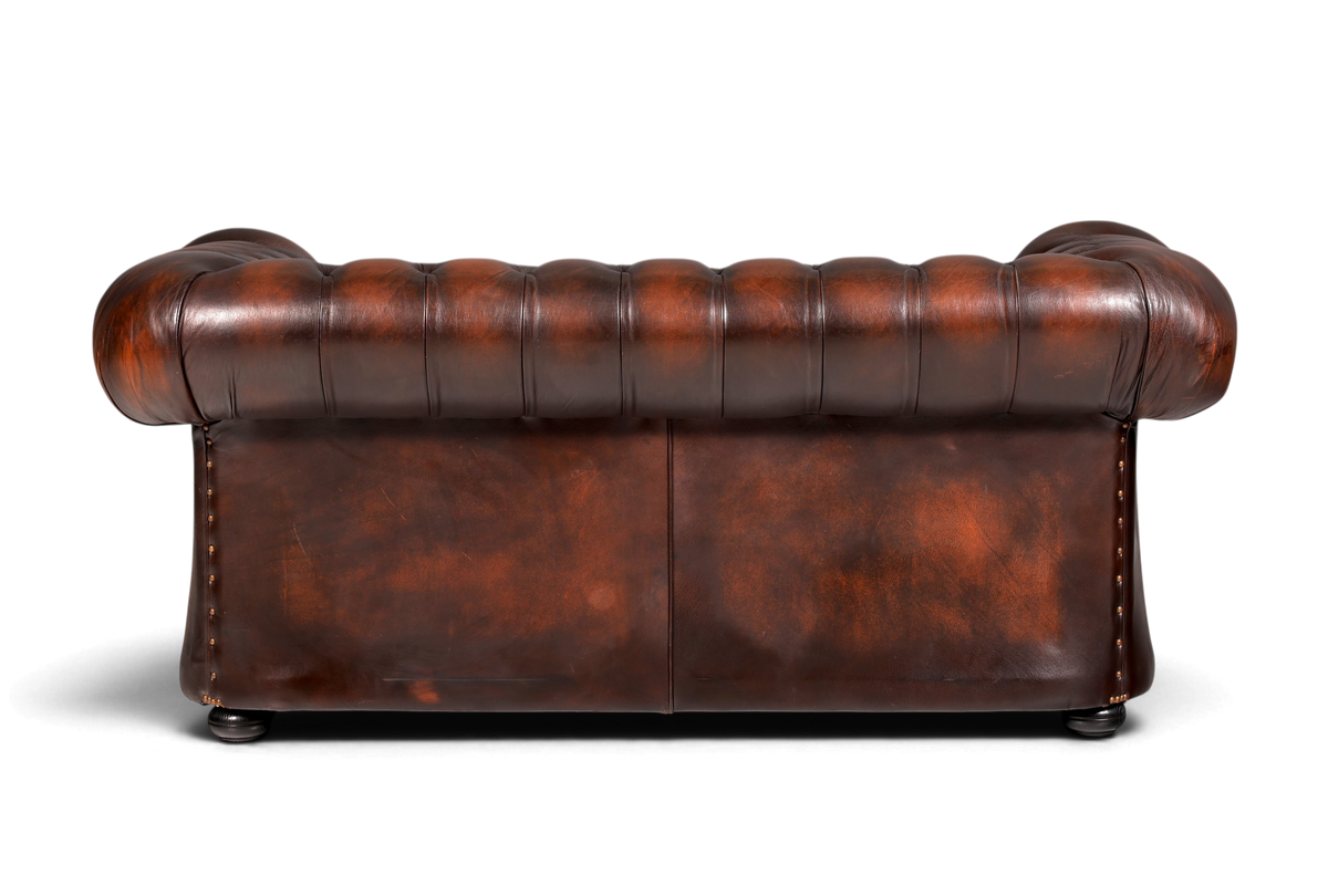 Wunderschönes Original Chesterfield Sofa 2-Sitzer Couch Echt Leder Englisch Polstersofa