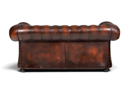 Wunderschönes Original Chesterfield Sofa 2-Sitzer Couch Echt Leder Englisch Polstersofa