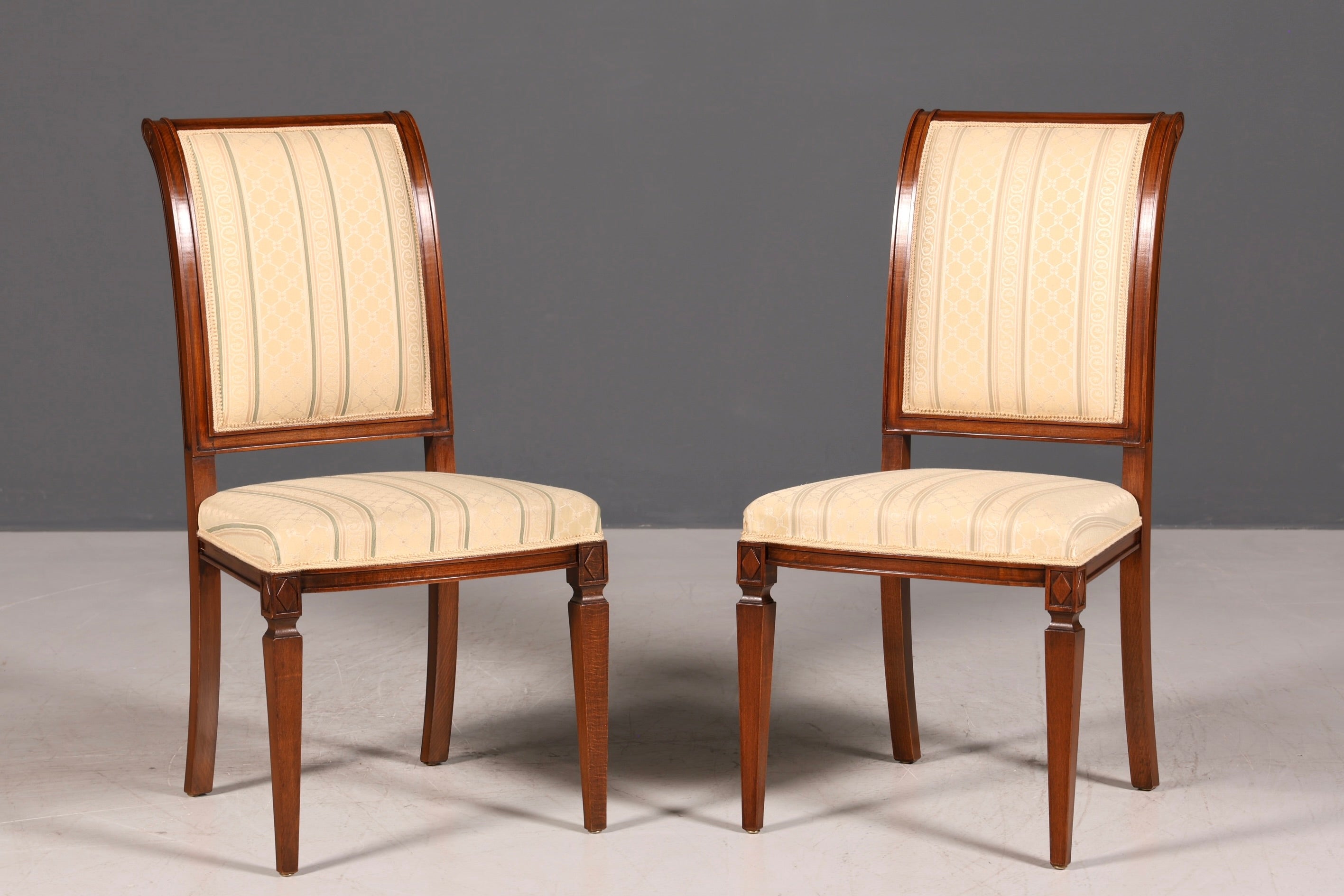 2x Traumhafte Selva Stuhle Esszimmer Stuhl Set Villa Borghese Küchenstühle Antik Stil Set