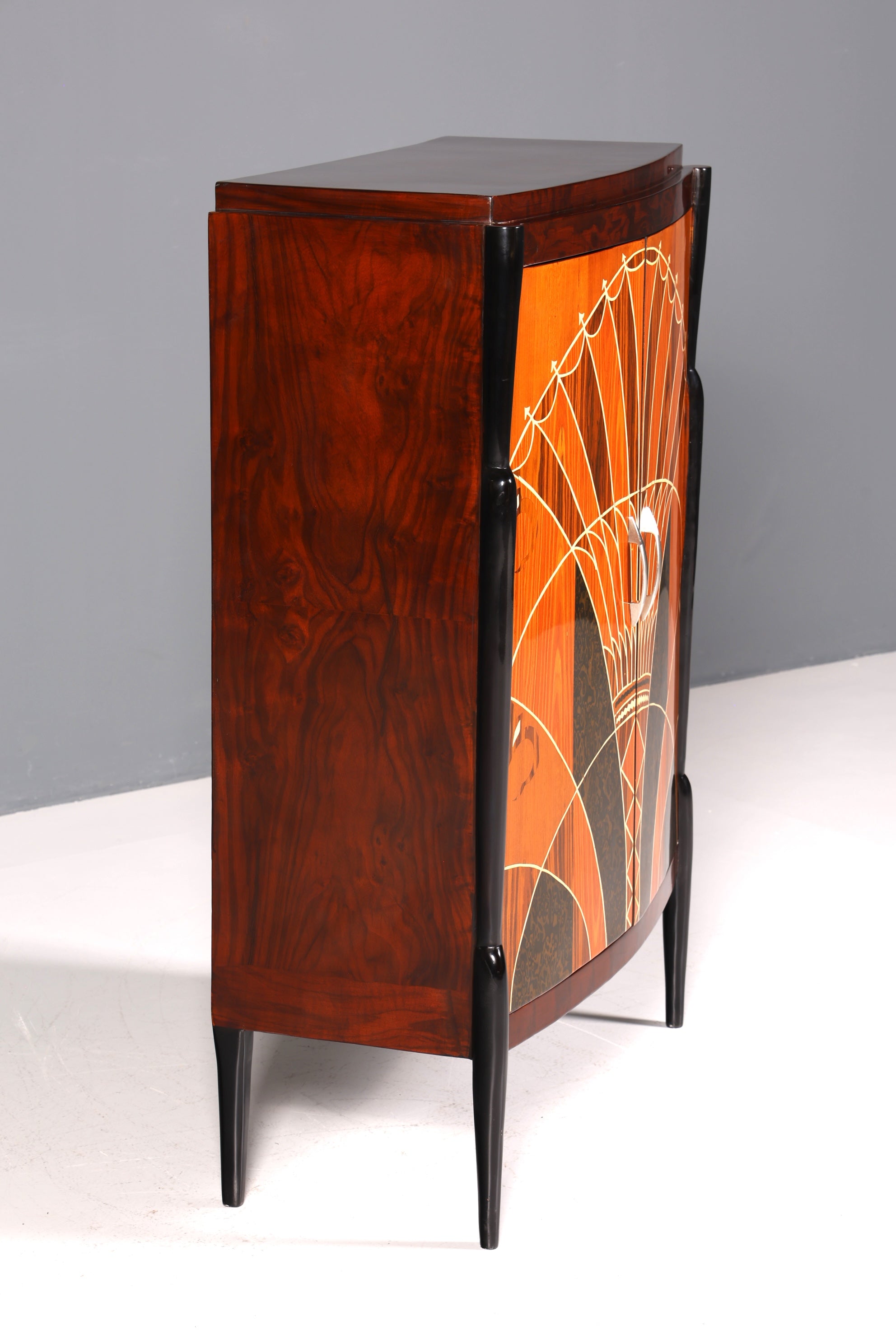 Wunderschönes Art Deco Stil Highboard Schrank Kommode Vertiko Sun Cabinet