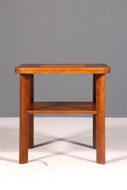 Edler Art Deco Beistelltisch Rauchtisch Quadratisch Jugendstil Eiche Ablagetisch Antik Vintage Tisch