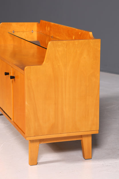 F966 Finish cm Wunderschönes Mid Century Kommode Vintage TV Sideboard 60s Schrank Flurkommode Klappschrank