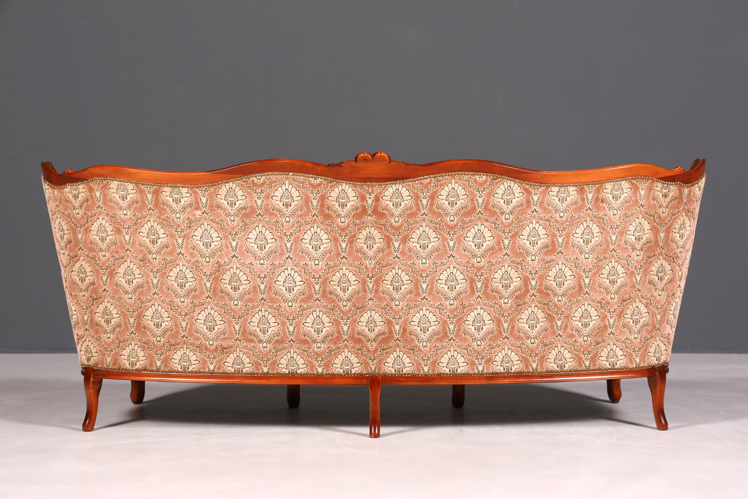 F902 Finish cm Wunderschönes Chippendale Sofa Barock Stil Couch Samt Stoff 3 Sitzer