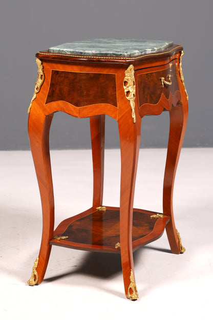 Traumhafter Louis XV Beistelltisch Barock Stil Ablagetisch Marmor Kommode Telefontisch