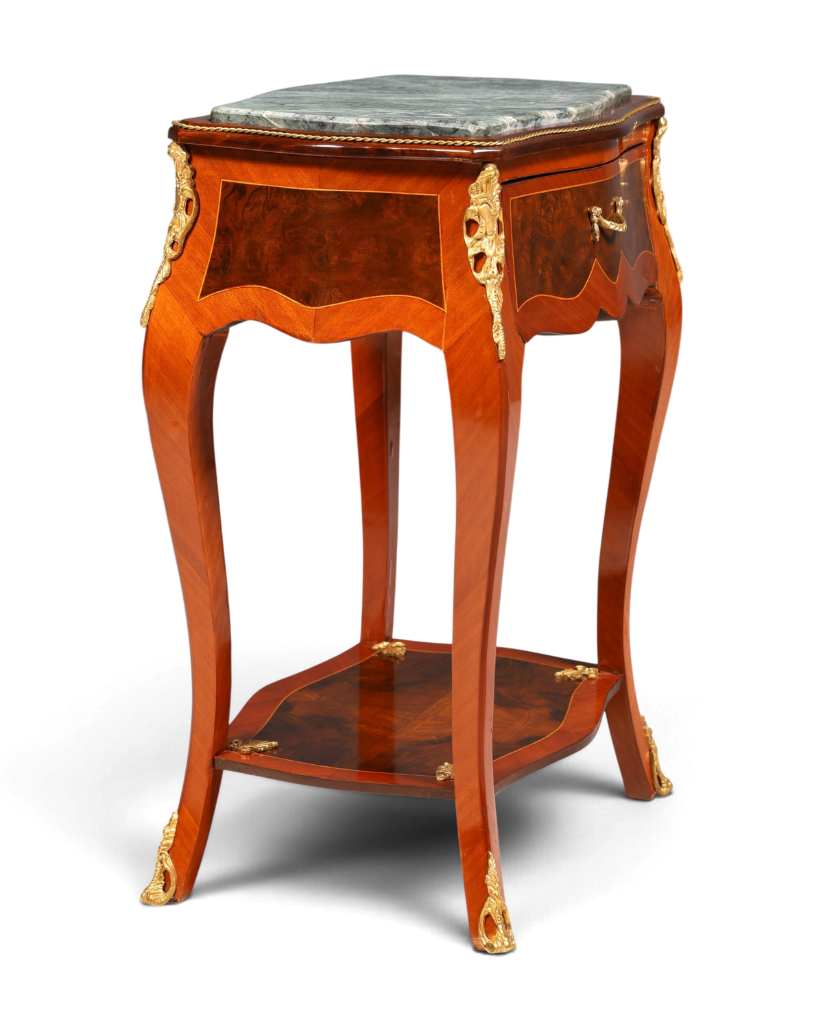 Traumhafter Louis XV Beistelltisch Barock Stil Ablagetisch Marmor Kommode Telefontisch