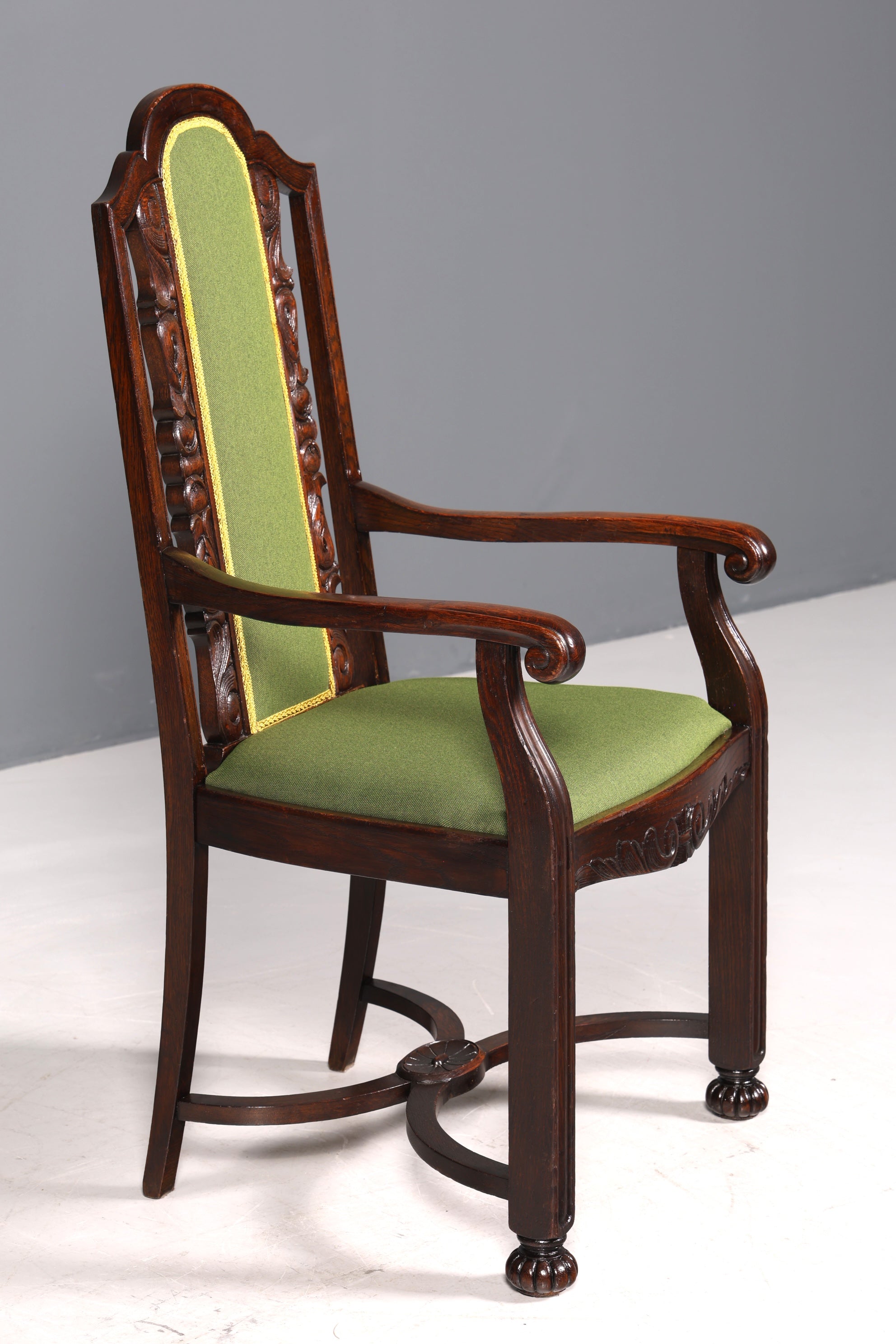 Magnifique fauteuil néo-Renaissance, style Gründerzeit, style Art nouveau, bureau de gentleman, chaise secrétaire en chêne, antiquité, vers 1910