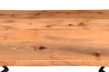 Traumhafter Nussbaum Tisch 260cm-95cm Esszimmer Tisch Baumkanten Platte Massiv Holz Küchentisch