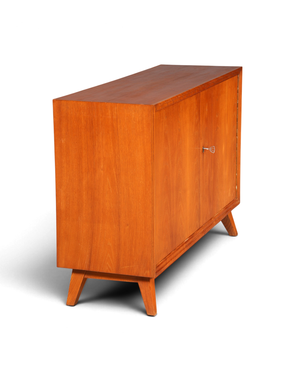 Hauptstadt Möblerei Mid Century Kommode aus Echtholz im 60er Jahre Retro Design mit Schlüssel