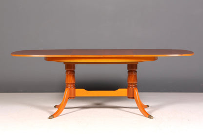 G035 Finish cm Wunderschöner Englischer Tisch ausziehbarer Esstisch Antik Stil 60s Küchentisch Eibe