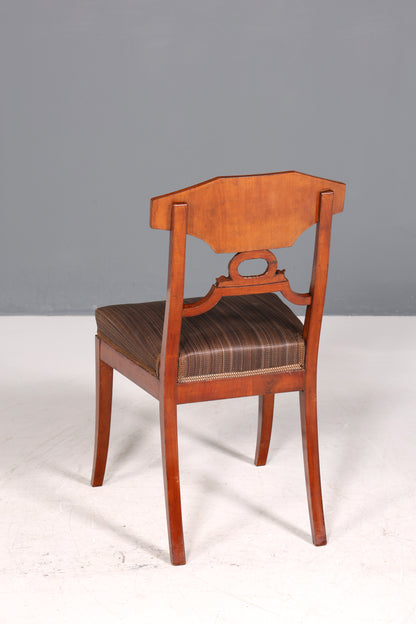 Chaise Biedermeier onirique, chaise de cuisine ancienne, chaise secrétaire en bois véritable, chaise de salle à manger, 1 sur 2