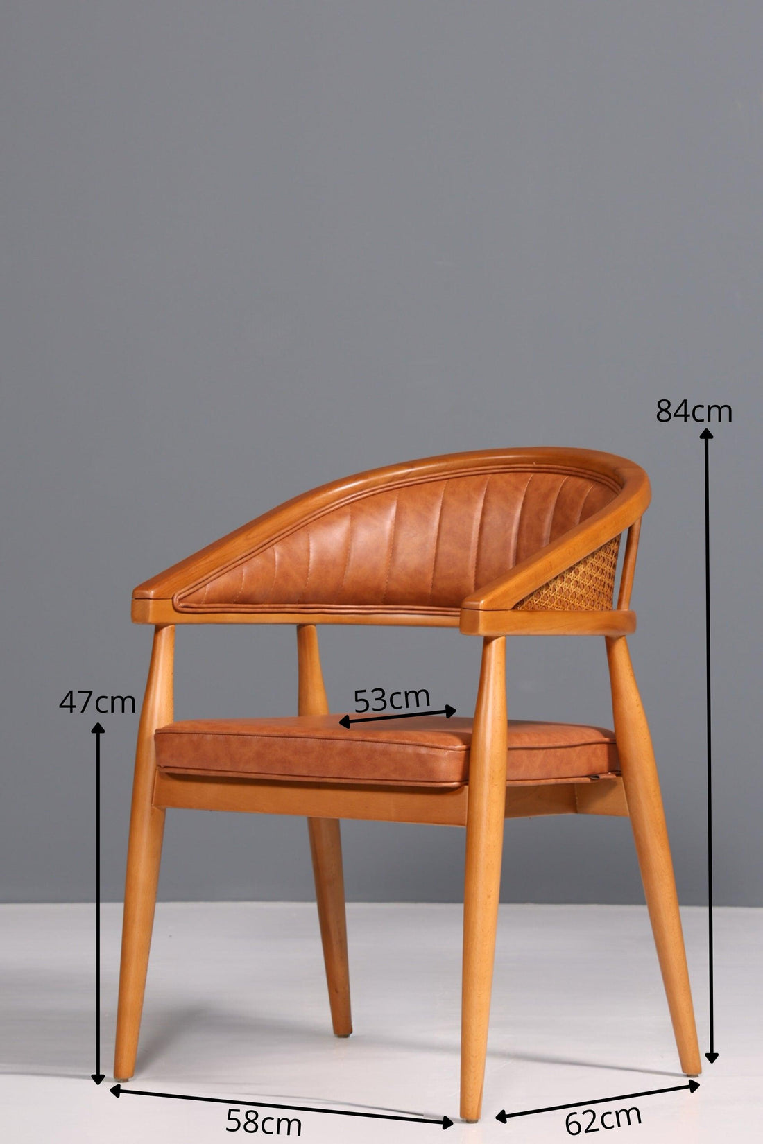 Edler Korbgeflecht Esszimmer Stuhl "Malibu Brown" Küchenstuhl Armlehnstuhl Buche Sekretär Stuhl