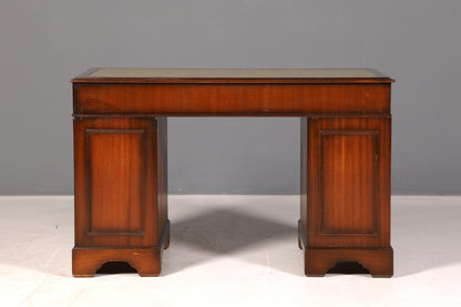 Wunderschöner Englischer Schreibtisch Mahagoni echt Lederauflage Bürotisch Antik Office Desk Vintage