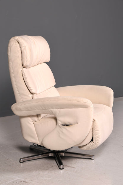 Edler Himolla Relaxsessel 7628 Easy Swing Creme Stoff Elektrisch Fernsehsessel Drehsessel Ruhesessel TV Sessel