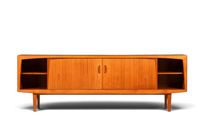F960 Finish cm Schlichtes Mid Century Sideboard Vintage TV Kommode 60s Schrank Longboard Retro Lowboard