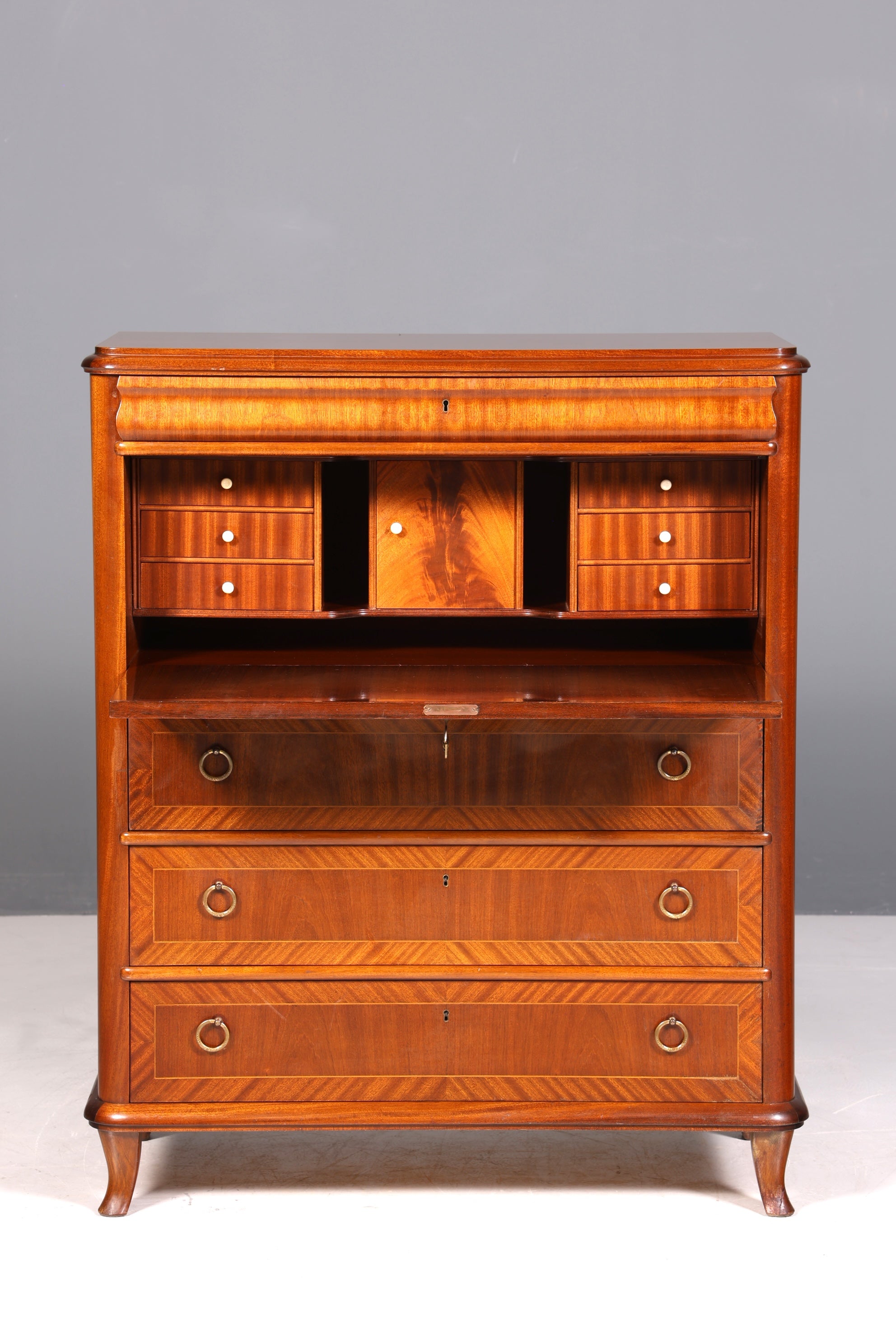 Magnifique secrétaire de style ancien, commode de bureau, style Art déco, bureau Vertiko des années 1950, commode