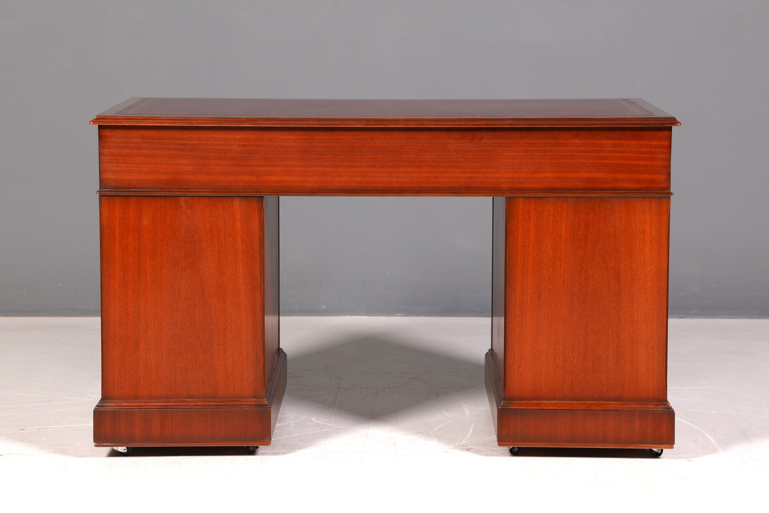 Wunderschöner Original Heldense Englischer Schreibtisch Echt Lederauflage Bürotisch Antik Office Desk
