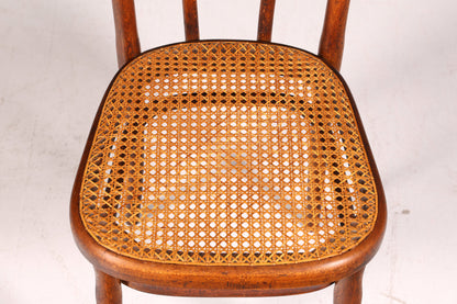 Traumhafter Original Thonet Stuhl Korbgeflecht Bugholz Antik Wiener Geflecht Sekretär Stuhl Vintage Esszimmer