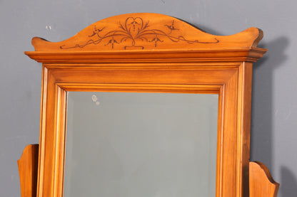 Buffet ancien Art Nouveau onirique avec miroir, commode d&