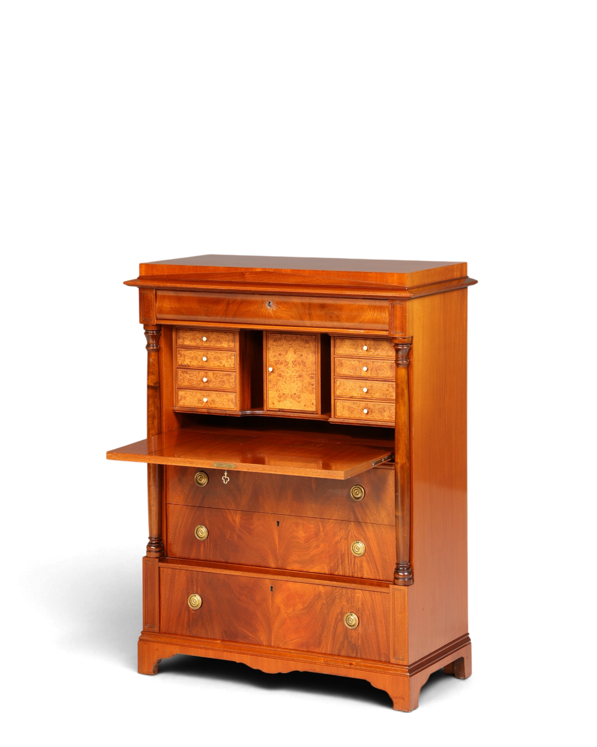 Wunderschöner Original Biedermeier Sekretär um 1860 Englisch Kommode Antik Bürokommode