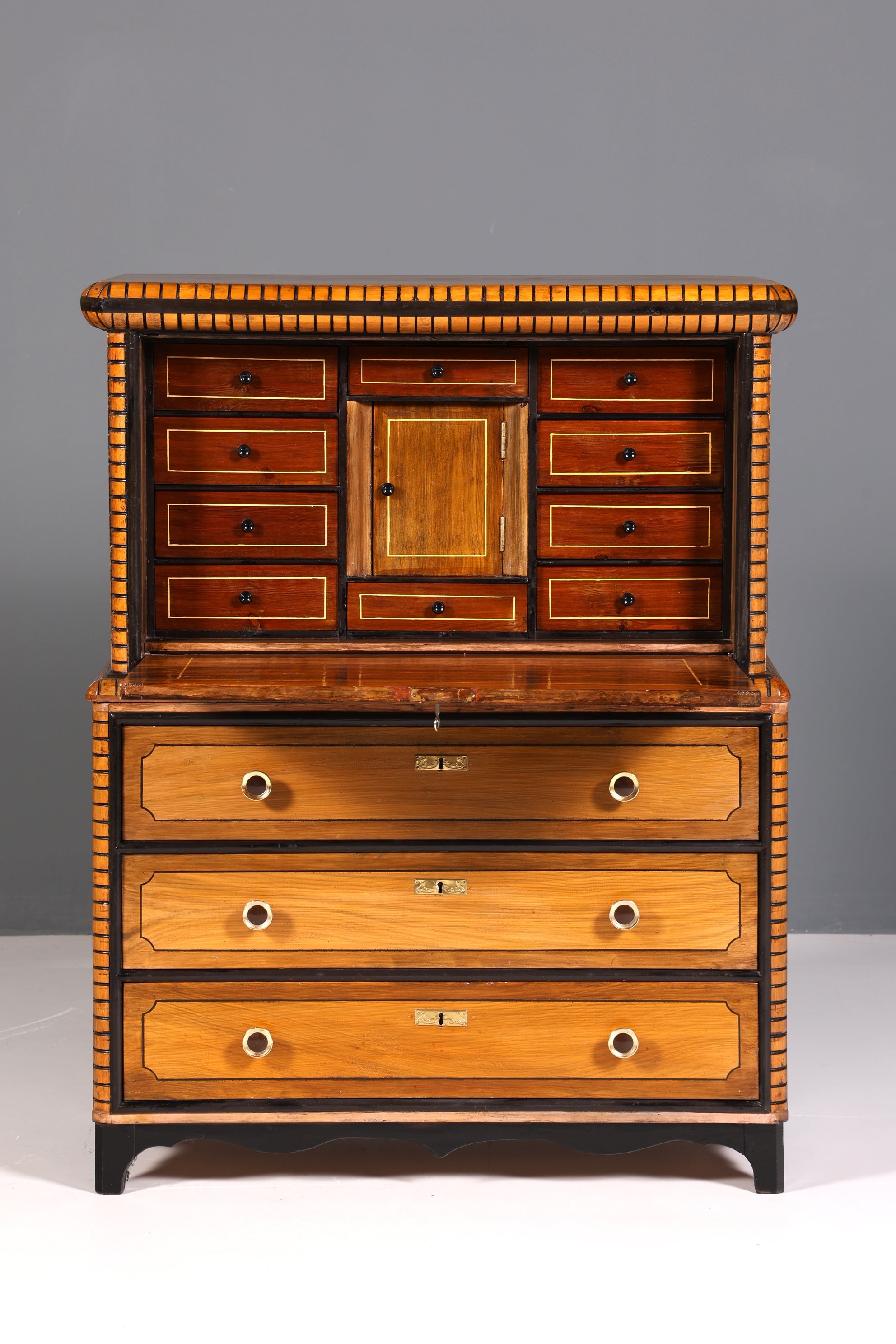 Wunderschöner Antik Sekretär echt Holz Schreibkommode Vertiko Schubladenkommode Schreibtisch