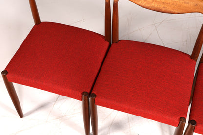 6x Mid Century Stühle Bambi Serie Rolf Rastad Adolf Relling Gustav Bahus Danish Design Stuhl Vintage Designer