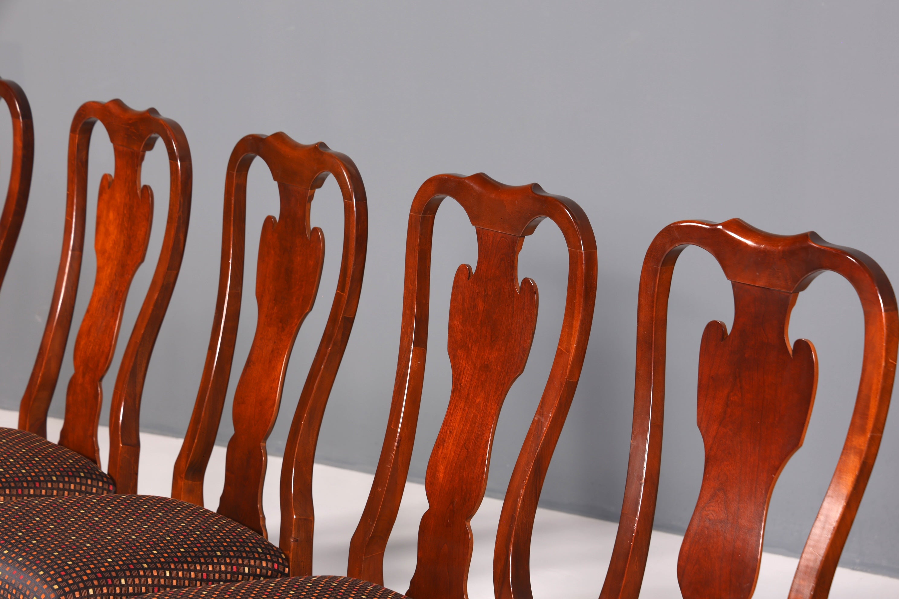 8x Edle Drexel Heritage Stühle Amerikanisch USA Chippendale Stil Stuhlset Küchenstuhl Set Esszimmer Stühle