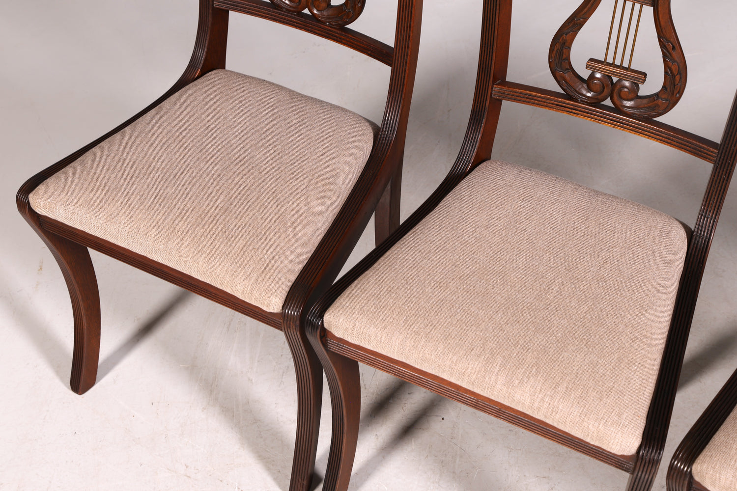 G211 Finish cm 6x Edle Englische Stühle Englisch Dining Chairs Antik 60er Jahre Regency Küchenstühle Stuhlset (Kopie 2)