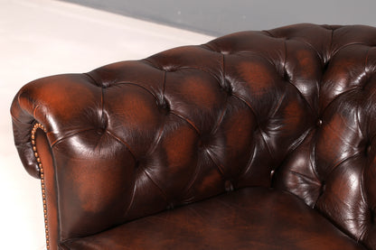 Magnifique canapé Chesterfield Centurion original, 3 places, en cuir véritable, canapé anglais capitonné en cuir