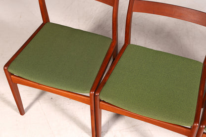 4x Mid Century Teak Holz Stühle Made in Denmark Retro Stuhlset Danish Design Küchenstühle