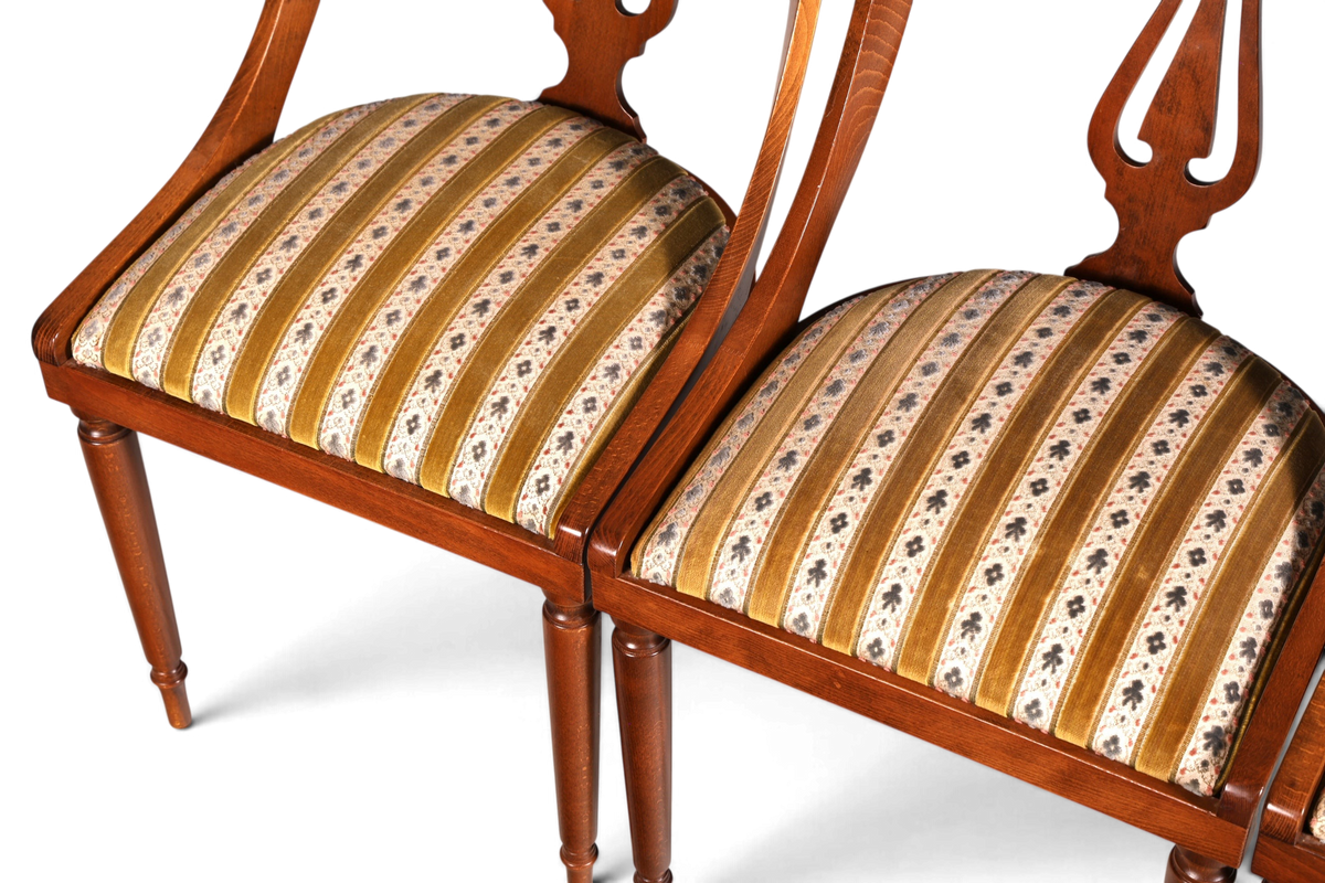4x Edle Englische Stühle Englisch Dining Chairs Antik 60er Jahre Regency Küchenstühle Stuhlset