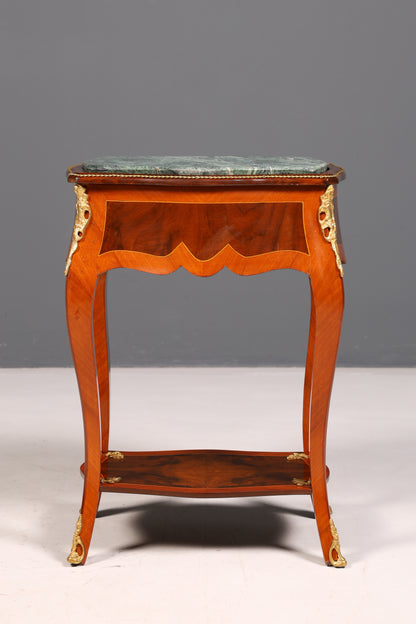 Traumhafter Louis XV Beistelltisch Barock Stil Ablagetisch Marmor Kommode Telefontisch