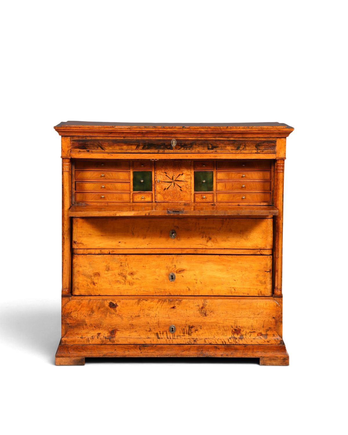 G794 Finish Wunderschöner Original Biedermeier Sekretär um 1860 Englisch Kommode Antik Bürokommode (Kopie)