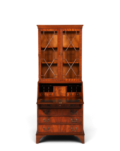 G394 Finish cm Wunderschöner Englischer Sekretär Büro Aufsatzsekretär Antik 60S Vitrinen Schrank UK (Kopie)