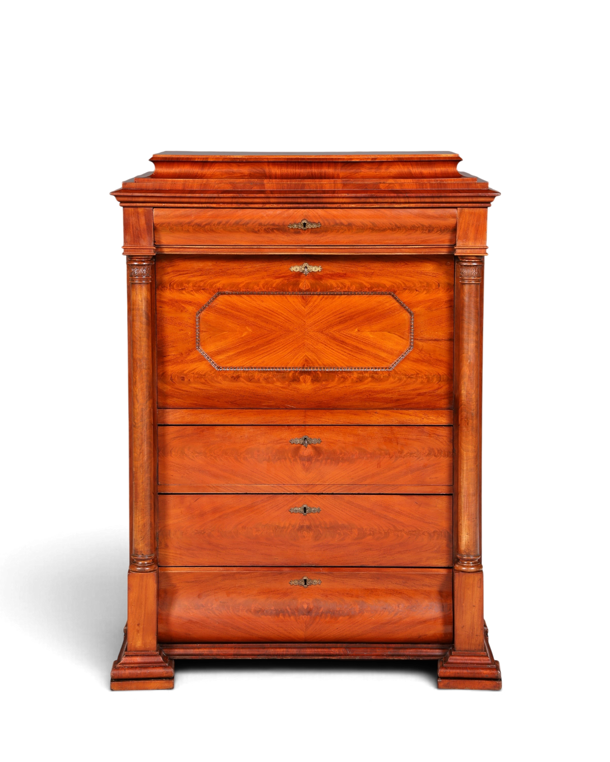 Hauptstadt Möblerei Biedermeier Sekretär aus massivem Echtholz im Louis-Philippe-Stil mit ausklappbarer Schreibfläche
