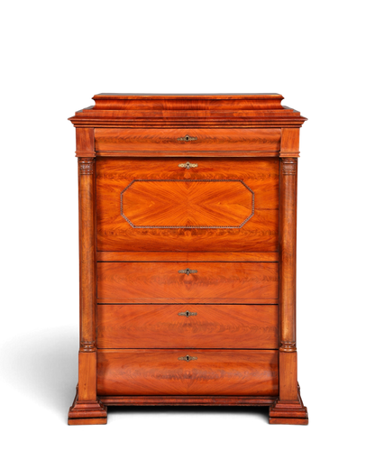 Hauptstadt Möblerei Biedermeier Sekretär aus massivem Echtholz im Louis-Philippe-Stil mit ausklappbarer Schreibfläche