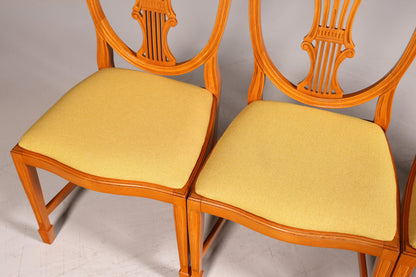 4x Edle Englische Stühle Englisch Dining Chairs Antik 60er Jahre Regency Küchenstühle Stuhlset