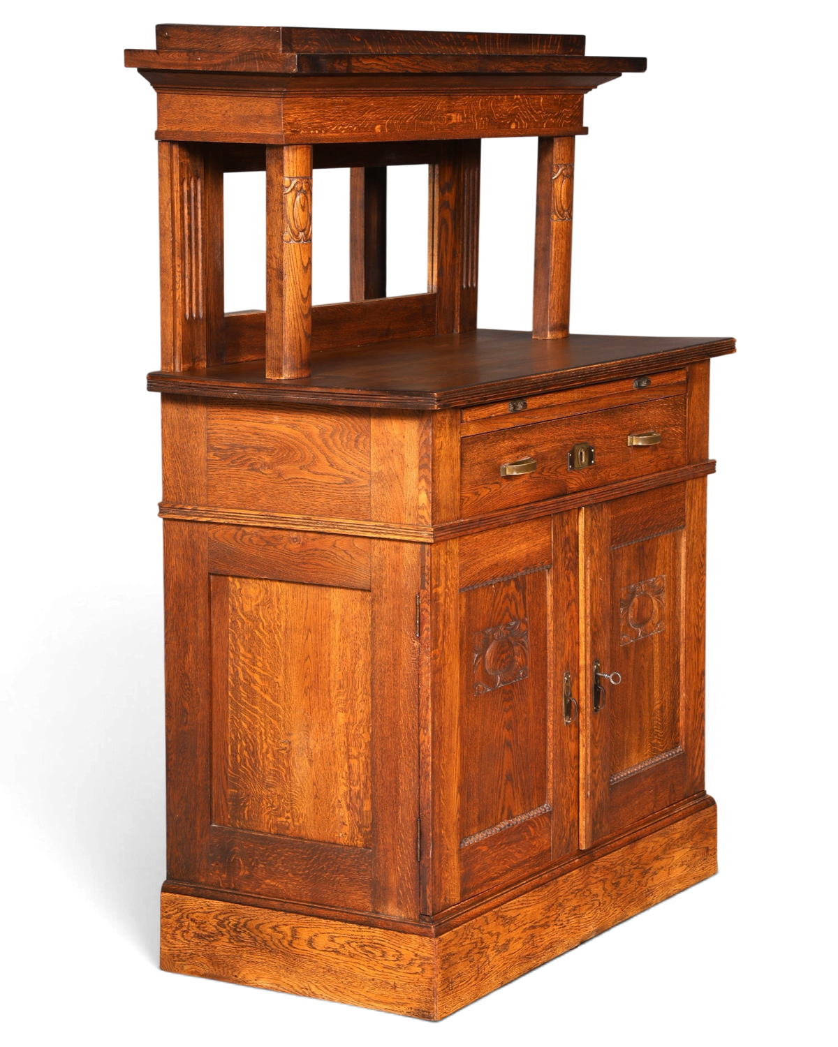 Wunderschönes Jugendstil Sideboard Antik Eiche Kredenz Buffet Anrichte Schrank Kommode