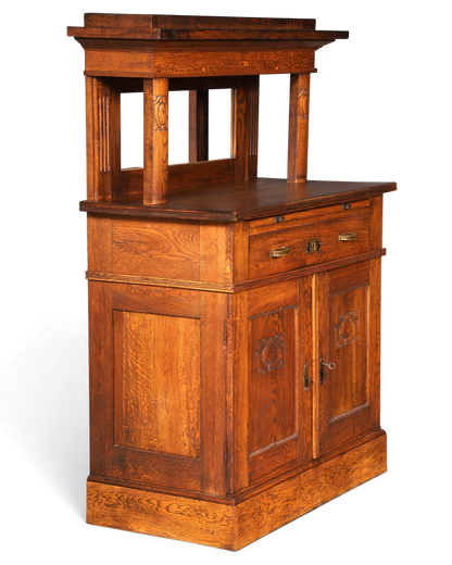 Wunderschönes Jugendstil Sideboard Antik Eiche Kredenz Buffet Anrichte Schrank Kommode