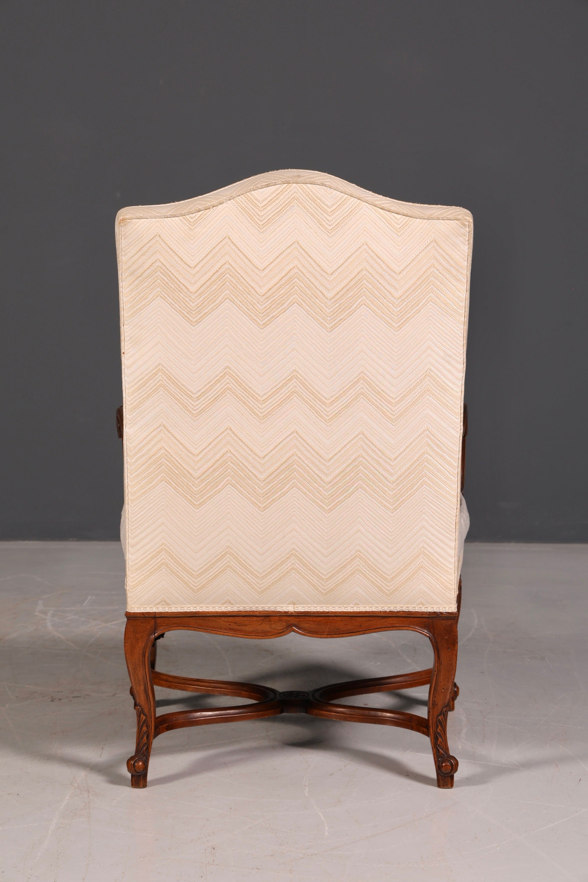 Élégant fauteuil à accoudoirs Louis-Philippe, fauteuil antique de style Gründerzeit, secrétaire, chaise, fauteuil rembourré, 2 sur 2